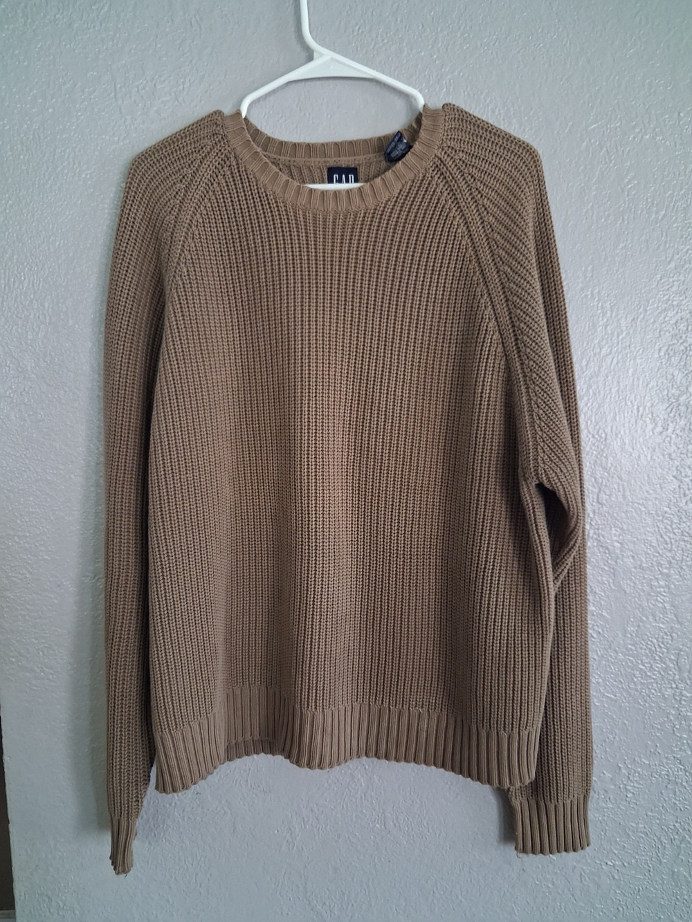 GAP Vintage 90's Woman's Crewneck Knit Sweater in Beige L